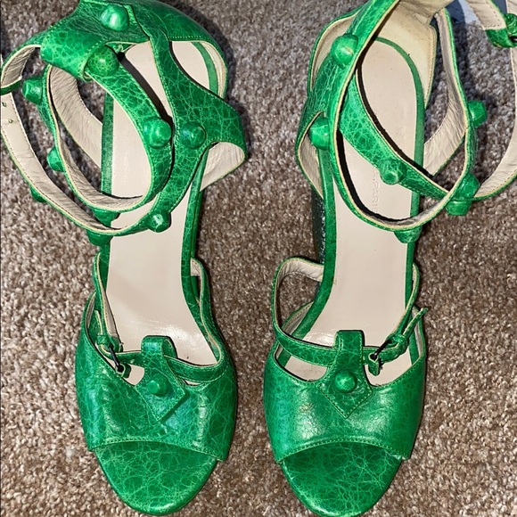 BALENCIAGA | Green Strappy Women's Sandals - Picture 6 of 11